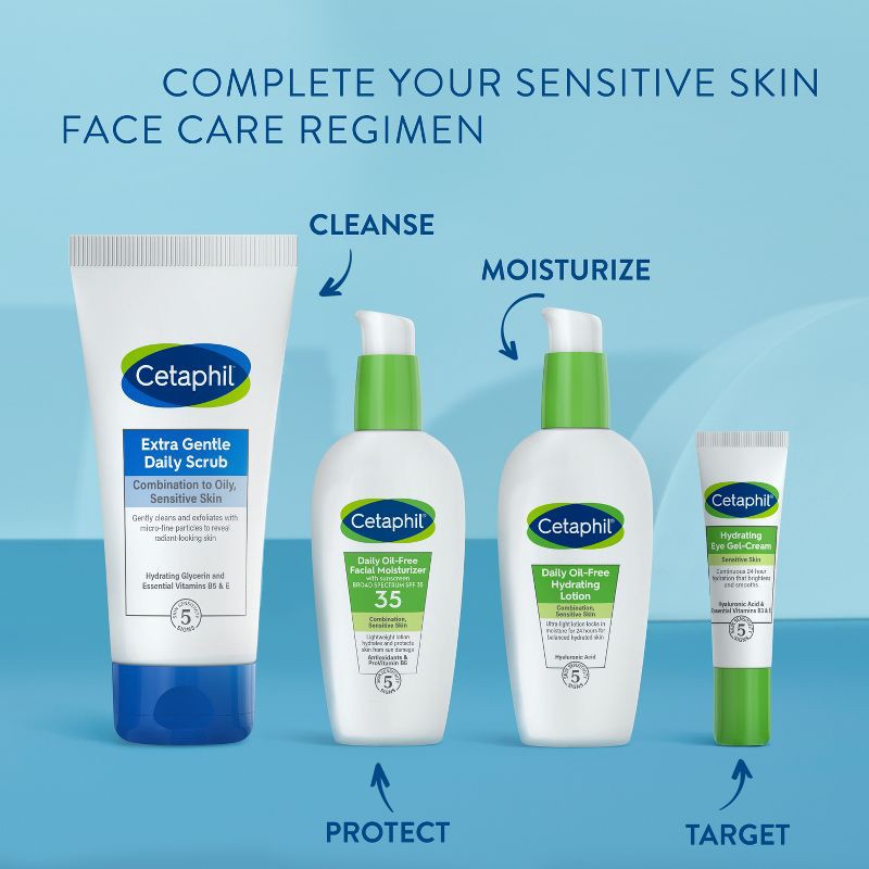 slide 4 of 6, Cetaphil Extra Gentle Exfoliating Face Wash Daily Scrub - 6 fl oz, 6 fl oz