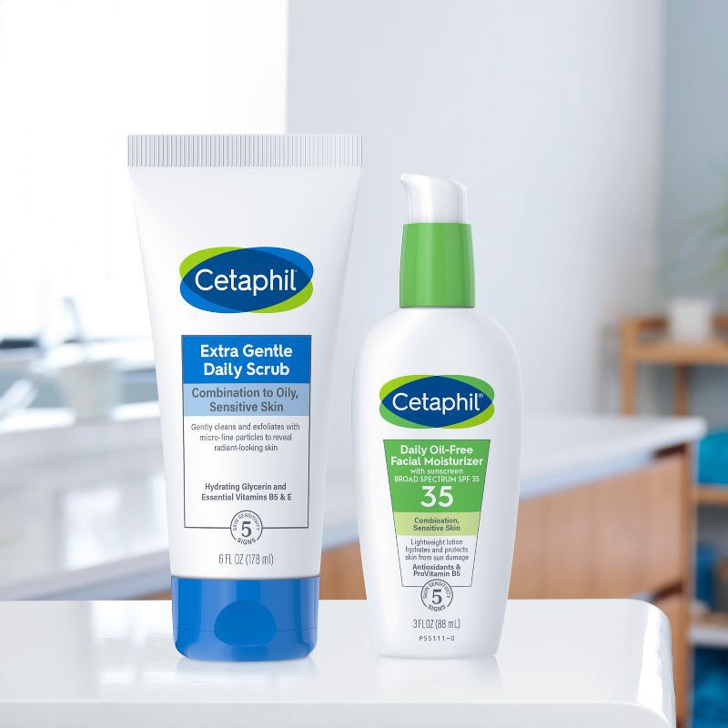 slide 6 of 6, Cetaphil Extra Gentle Exfoliating Face Wash Daily Scrub - 6 fl oz, 6 fl oz