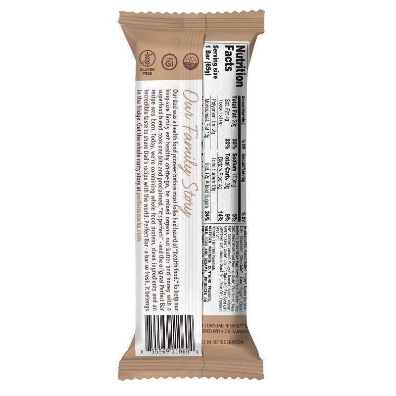 slide 12 of 16, Perfect Bar Dark Chocolate Peanut Butter with Sea Salt - 2.3oz, 2.3 oz