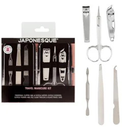 JAPONESQUE Travel Manicure Kit: Stainless Steel, 7-Piece Set