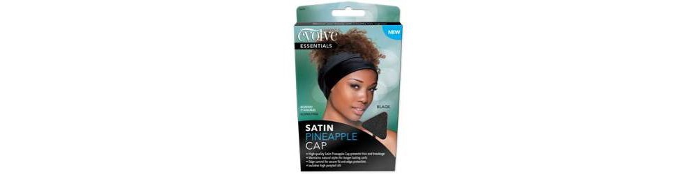 slide 4 of 4, Evolve Products Evolve Satin Pineapple Sleep Cap - Black, 1 ct