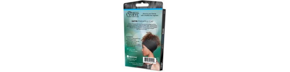 slide 3 of 4, Evolve Products Evolve Satin Pineapple Sleep Cap - Black, 1 ct