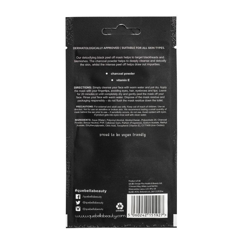 slide 2 of 5, Que Bella Detoxifying Charcoal Peel off Mask - 0.5oz, 0.5 oz