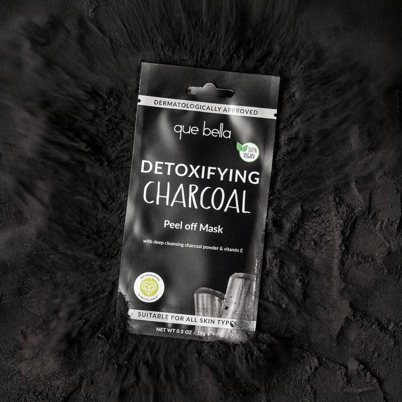 slide 2 of 6, Que Bella Detoxifying Charcoal Peel off Mask - 0.5oz, 0.5 oz