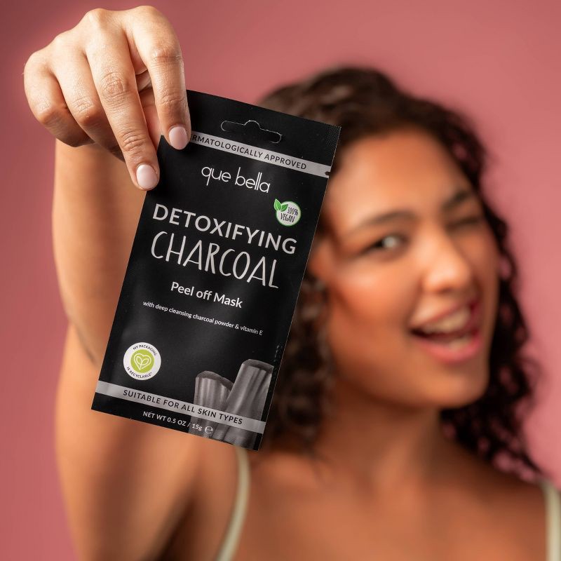 slide 5 of 6, Que Bella Detoxifying Charcoal Peel off Mask - 0.5oz, 0.5 oz