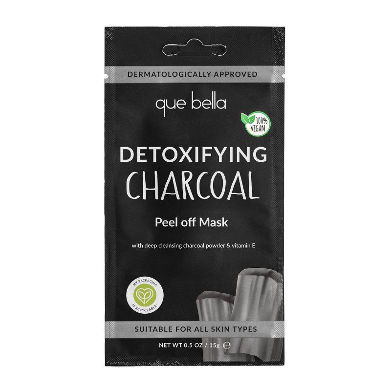 slide 1 of 6, Que Bella Detoxifying Charcoal Peel off Mask - 0.5oz, 0.5 oz