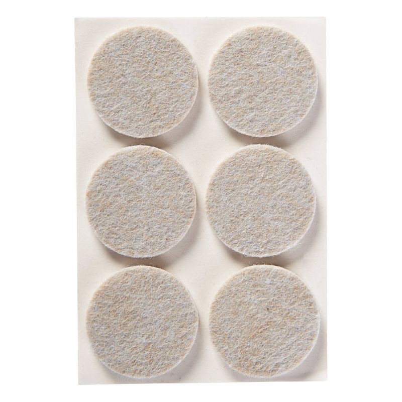 slide 7 of 8, Scotch 1.5" 24pk Felt Pads Beige: Furniture Floor Protectors, Anti-Scratch Chair Leg Pads, 24 ct