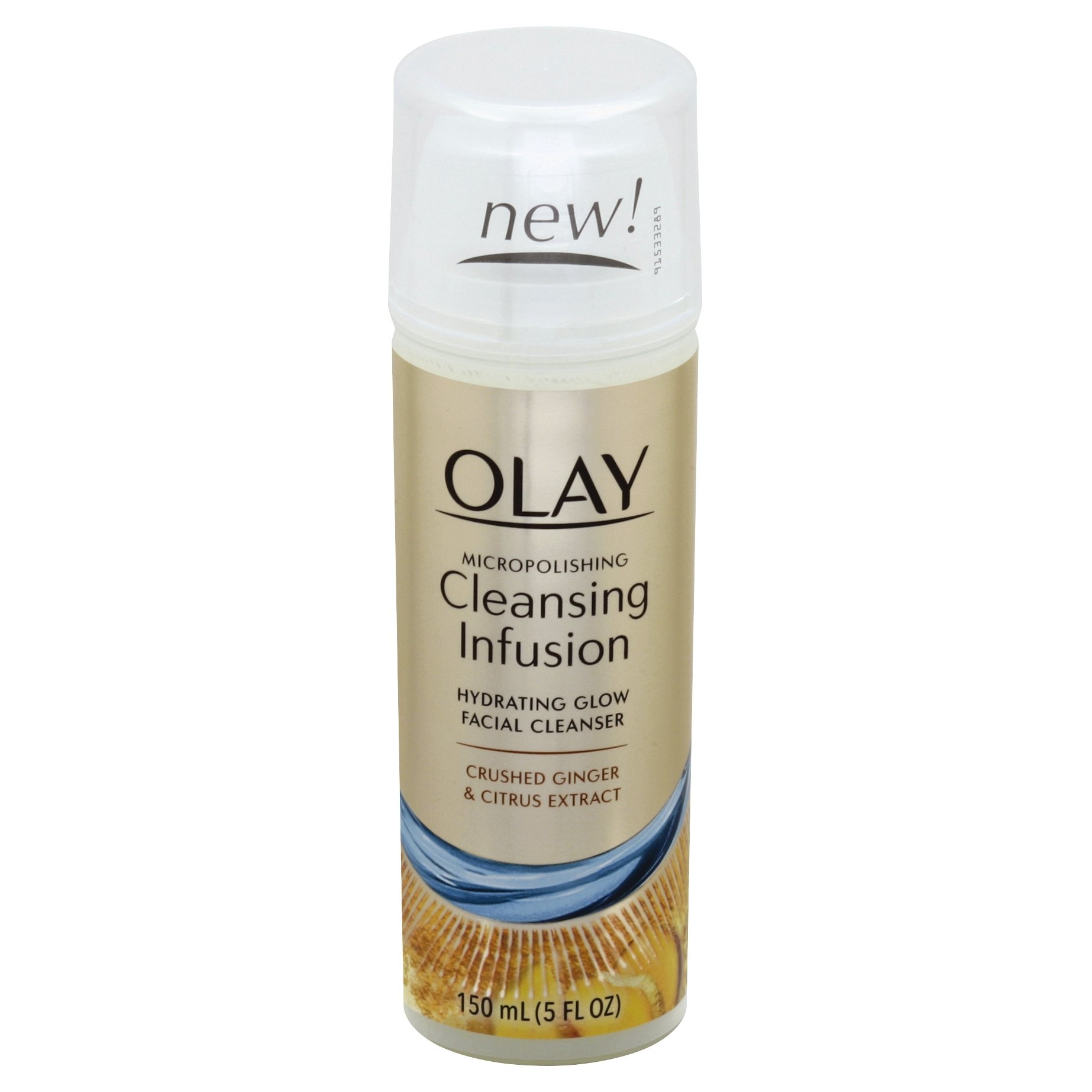 slide 1 of 5, Olay Micropolishing Cleansing Infusion Crushed Ginger And Citrus, 5 oz