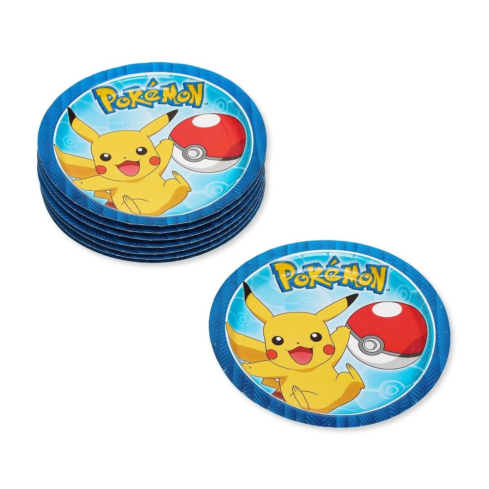 slide 2 of 5, American Greetings Pokemon 7" Paper Plates, 8 ct