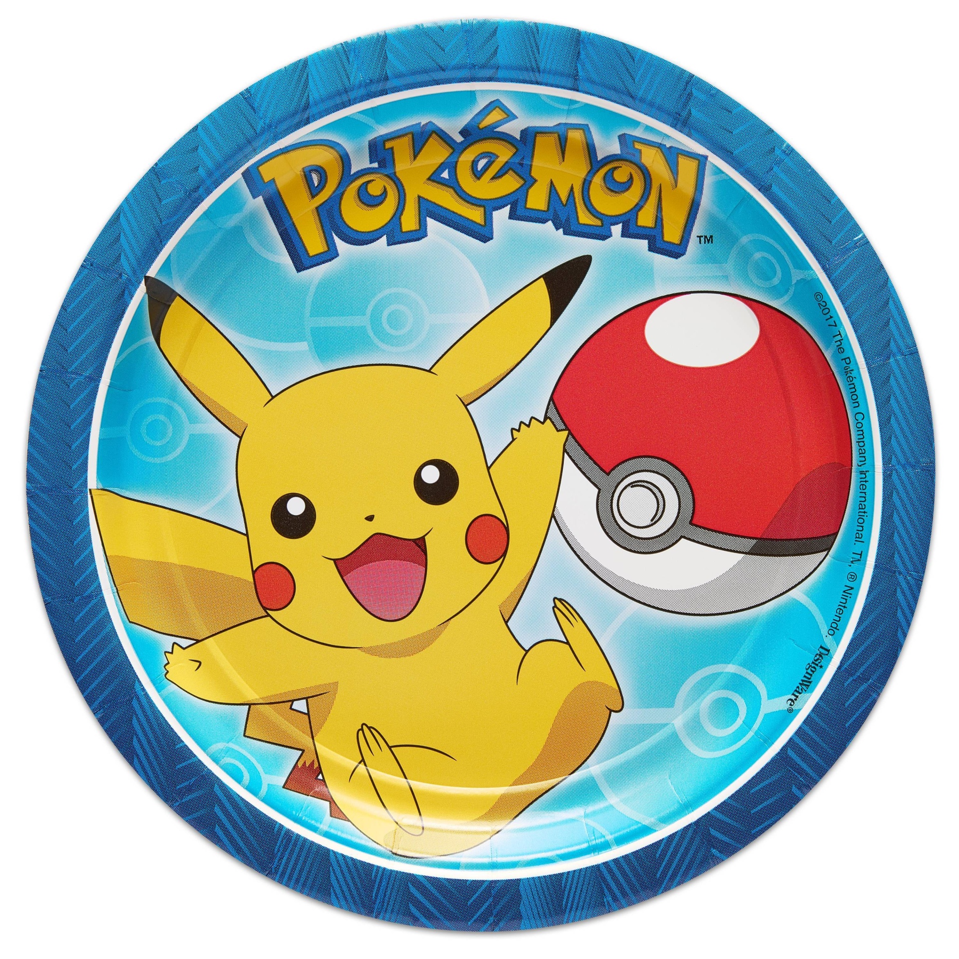 slide 1 of 5, American Greetings Pokemon 7" Paper Plates, 8 ct