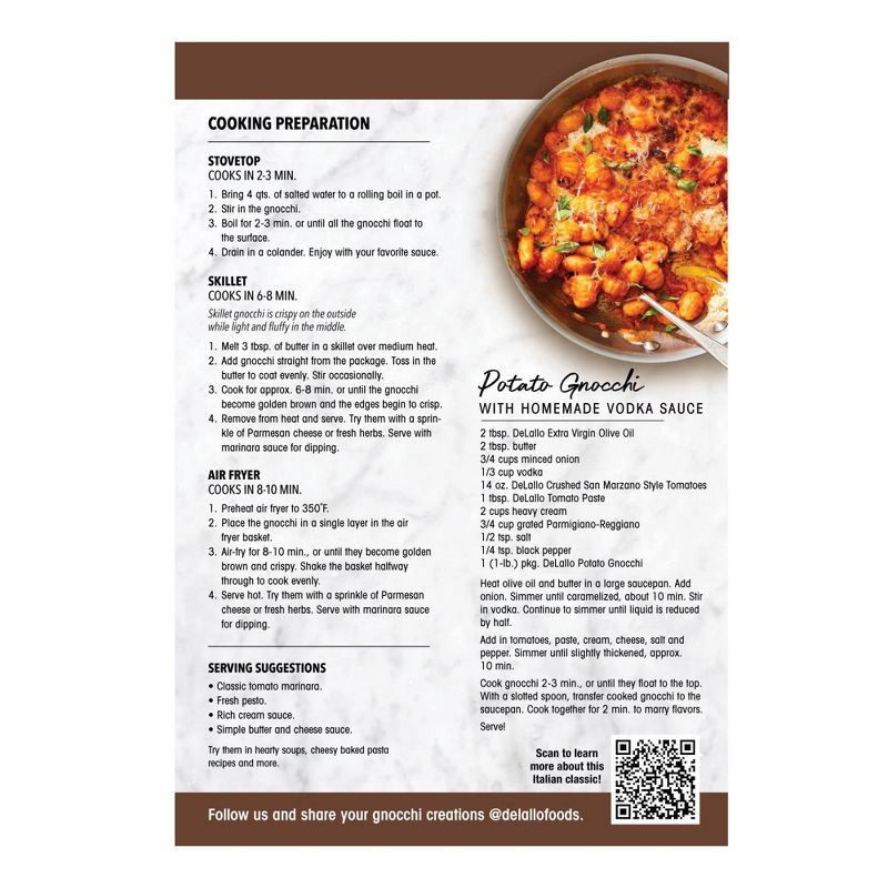 slide 2 of 9, DeLallo Italian Potato Gnocchi - 16oz, 16 oz