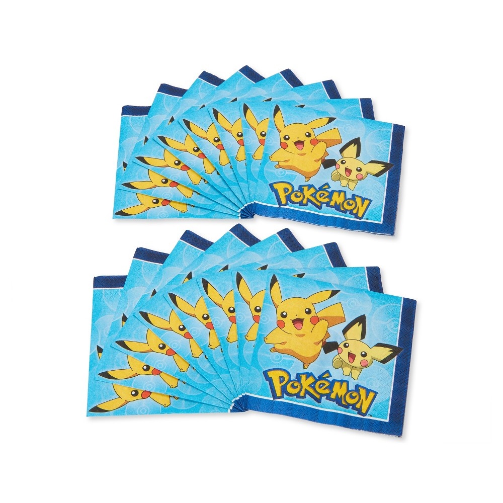 slide 3 of 3, Pokemon Lunch Napkins - American Greetings, 16 ct