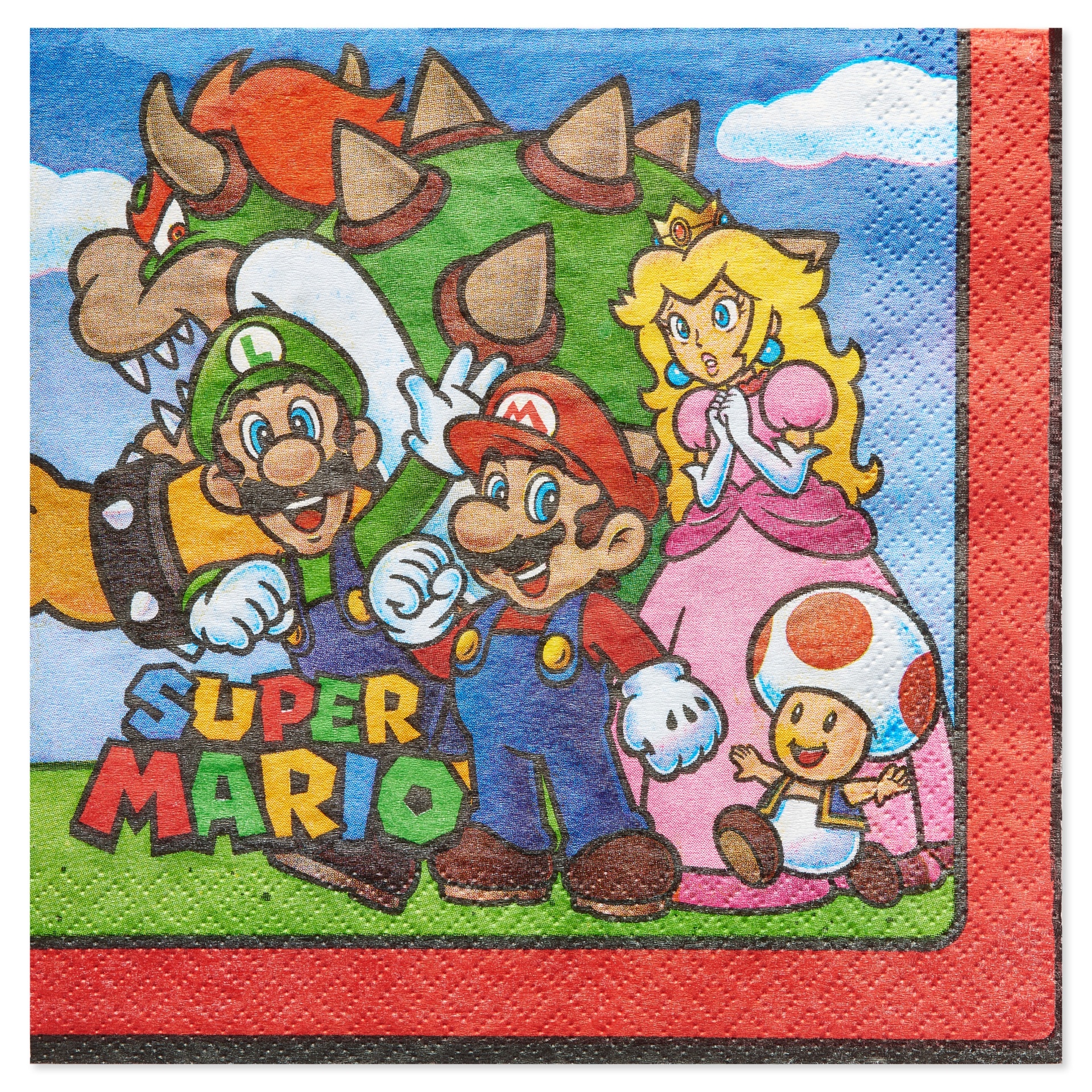 slide 1 of 3, Super Mario Brothers Lunch Napkins, 16 ct