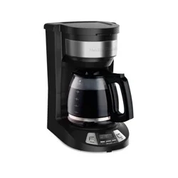 Hamilton Beach 12 Cup Programmable Coffee Maker Black 46290: Drip Coffee Machine, Nonstick Hot Plate, Brew Pause
