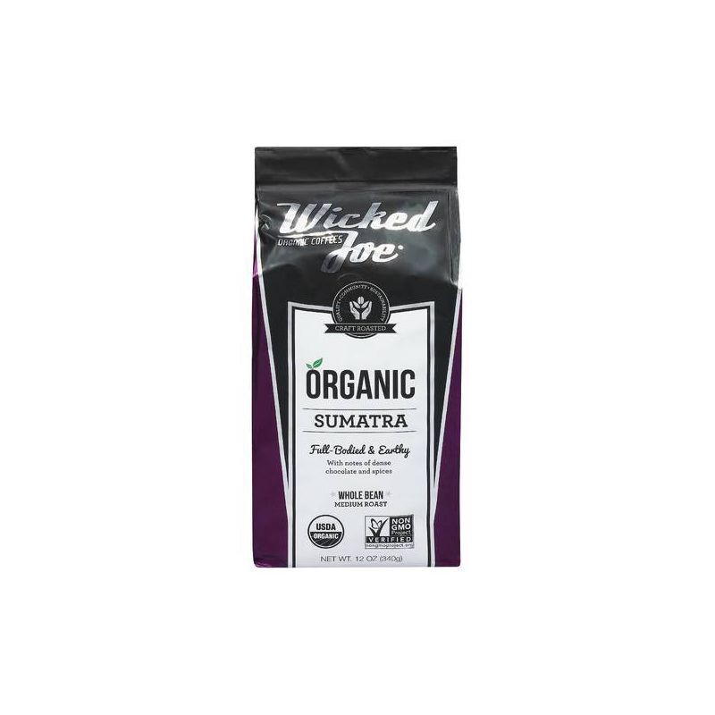 slide 1 of 3, Wicked Joe Coffee Co. Sumatra Medium Roast Whole Bean Coffee - 12oz, 12 oz