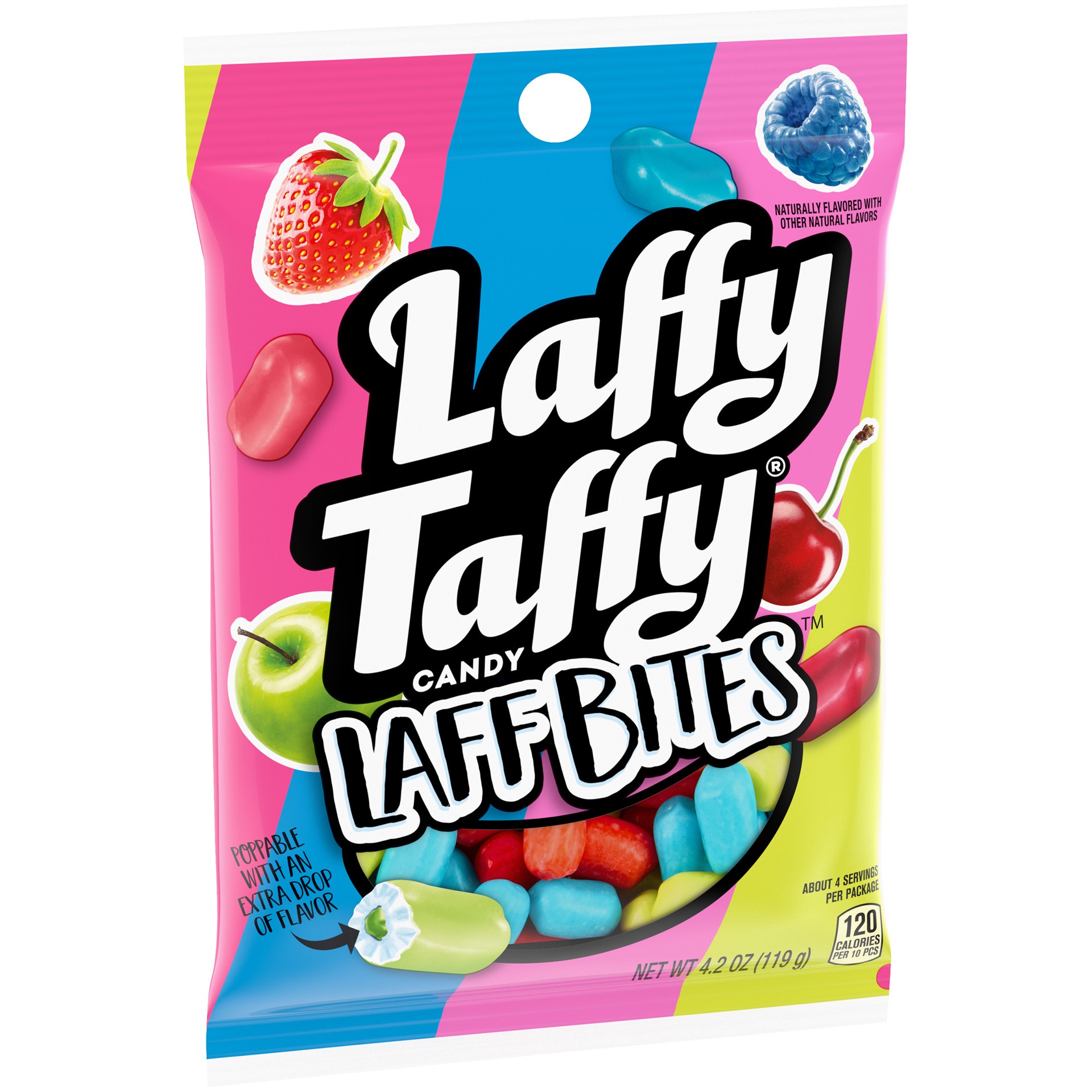 slide 3 of 5, Laffy Taffy Laff Bite Candies 4.2 Ounce Peg, 4.2 oz