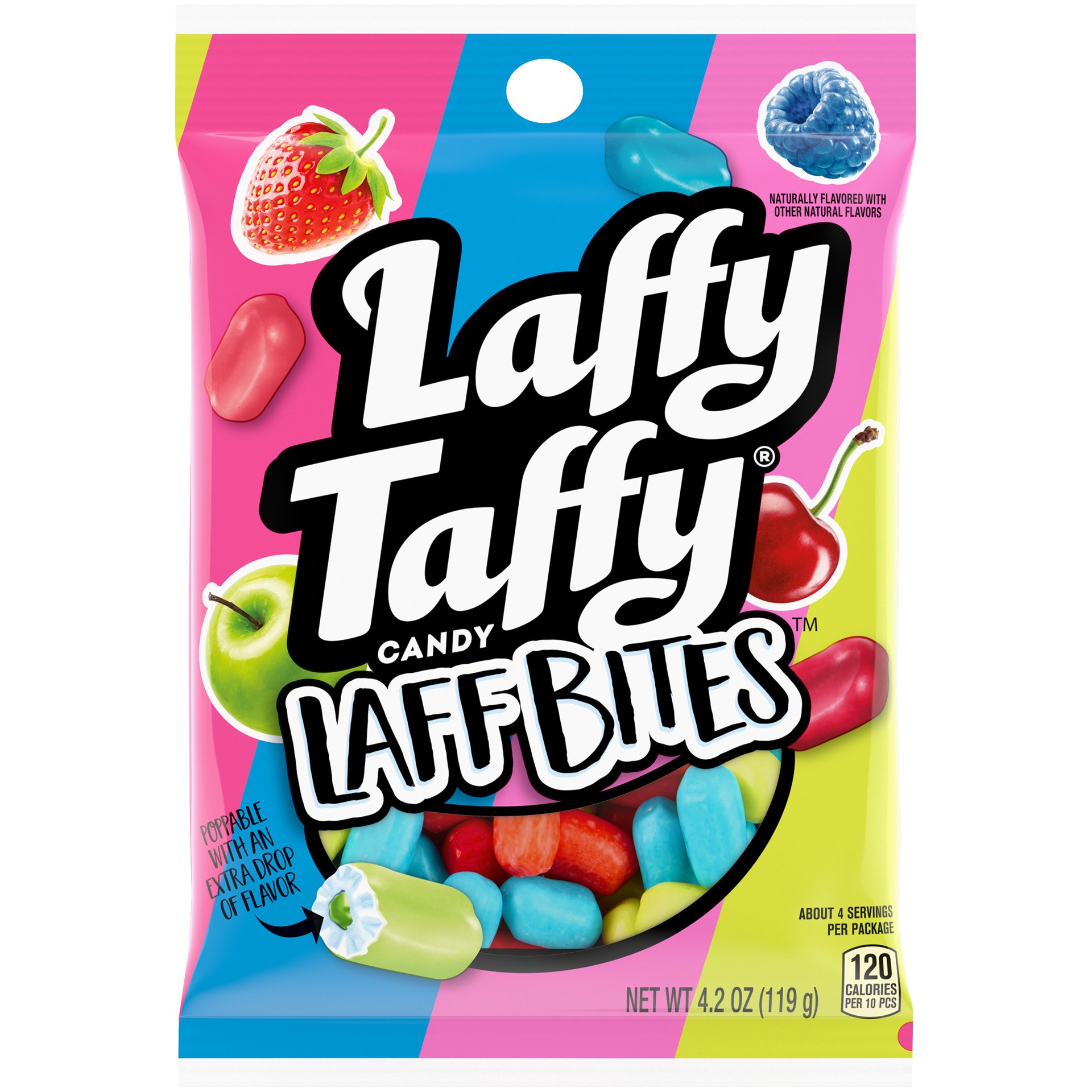 slide 1 of 5, Laffy Taffy Laff Bite Candies 4.2 Ounce Peg, 4.2 oz