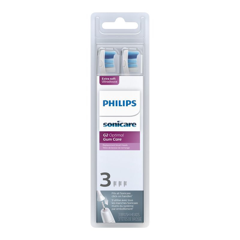 slide 8 of 9, Philips Sonicare G2 Optimal Gum Health Replacement Electric Toothbrush Head - HX9033/65 - White - 3pk, 3 ct