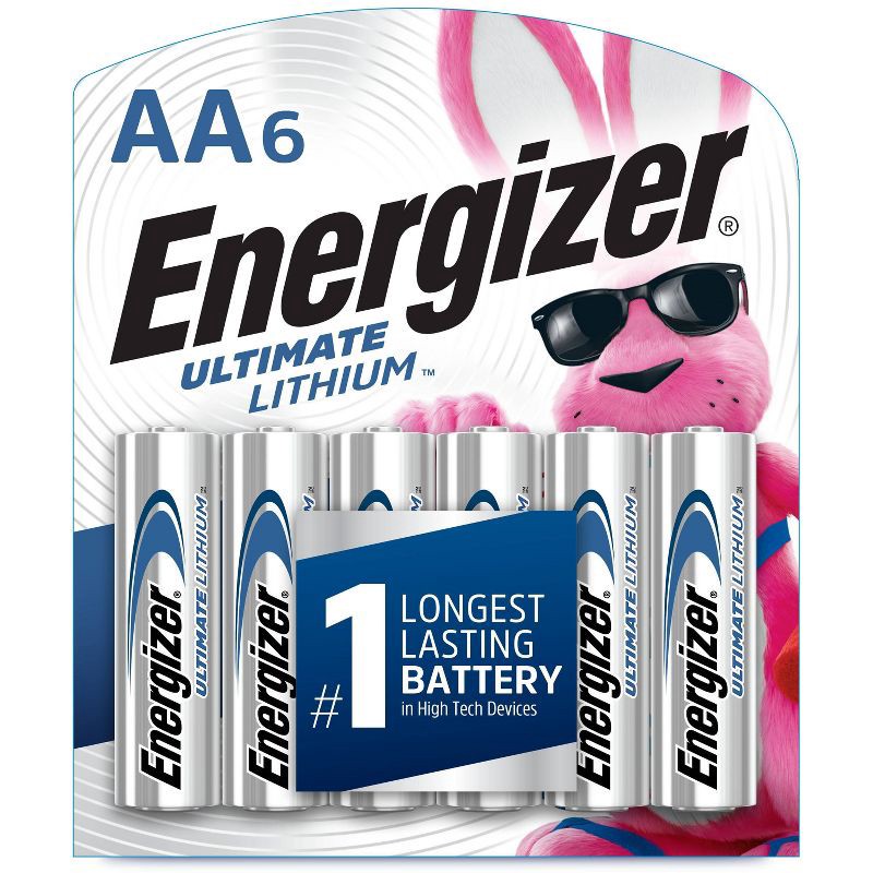 slide 1 of 1, Energizer Ultimate Lithium AA Batteries - 6pk Lithium Battery, 6 ct