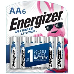 Energizer Ultimate Lithium AA Batteries - 6pk Lithium Battery