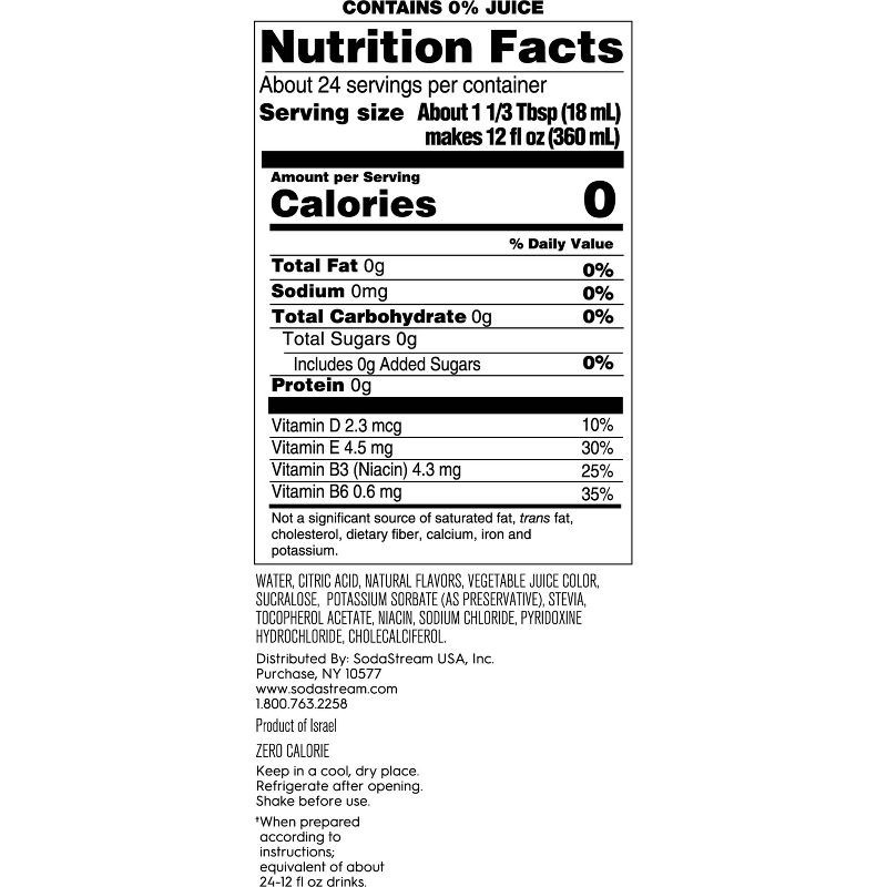 slide 6 of 8, SodaStream Zero Strawberry Watermelon Sodamix - 14.9 fl oz: Soda Streamer Flavor Syrup, Liquid Concentrate, Plastic Bottle, 14.9 fl oz