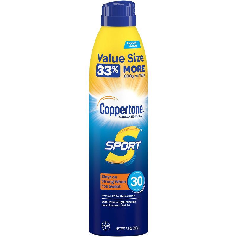 slide 5 of 6, Coppertone Sport Sunscreen Spray - SPF 30 - 7.3oz, 0 x 7.3 oz