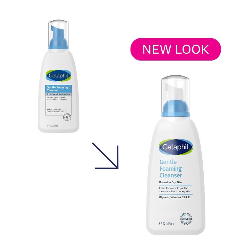 slide 4 of 6, Cetaphil Gentle Foaming Facial Cleanser with Glycerin - 8 fl oz, 8 fl oz