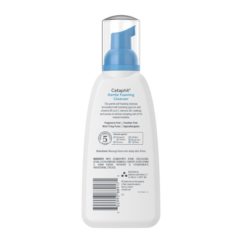 slide 5 of 6, Cetaphil Gentle Foaming Facial Cleanser with Glycerin - 8 fl oz, 8 fl oz