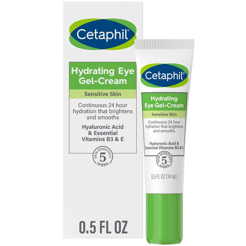 slide 1 of 1, Cetaphil Hydrating Eye Gel Cream with Hyaluronic Acid - 0.5 fl oz, 0.5 fl oz