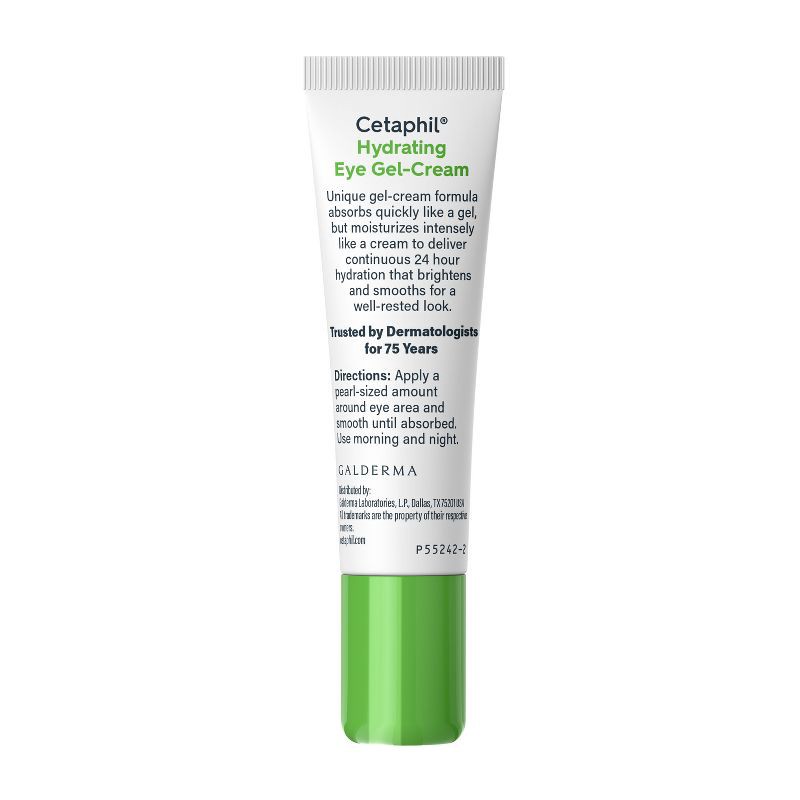 slide 6 of 14, Cetaphil Hydrating Eye Gel with Hyaluronic Acid - 0.5 fl oz​, 0.5 fl oz