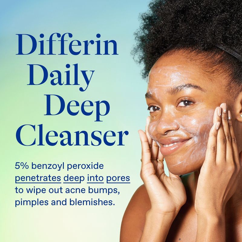 slide 2 of 7, Differin Daily Acne Face Wash Cleanser with Benzoyl Peroxide - 4 fl oz, 4 fl oz