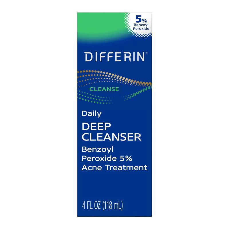 slide 1 of 7, Differin Daily Acne Face Wash Cleanser with Benzoyl Peroxide - 4 fl oz, 4 fl oz