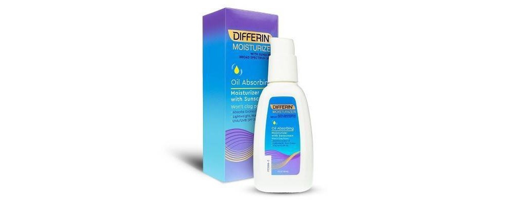 slide 4 of 4, Differin Oil Absorbing Moisturizer with Sunscreen, Broad-Spectrum UVA/UVB SPF, 30 x 4 oz