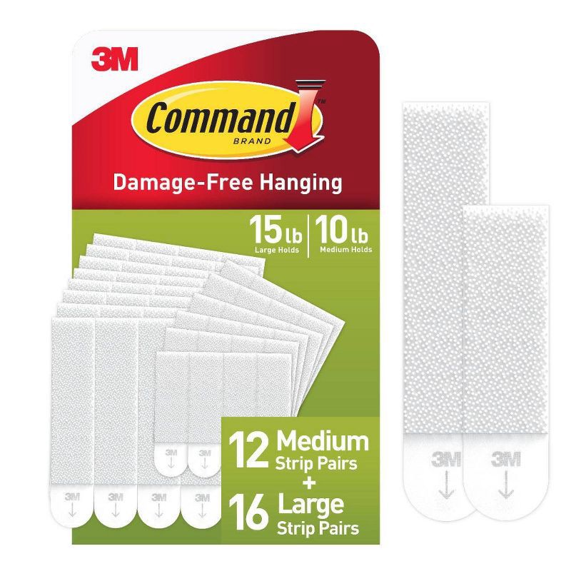 slide 1 of 30, Command Large and Medium Damage-Free Picture Hanging Strips 28 Pairs, 1 ct