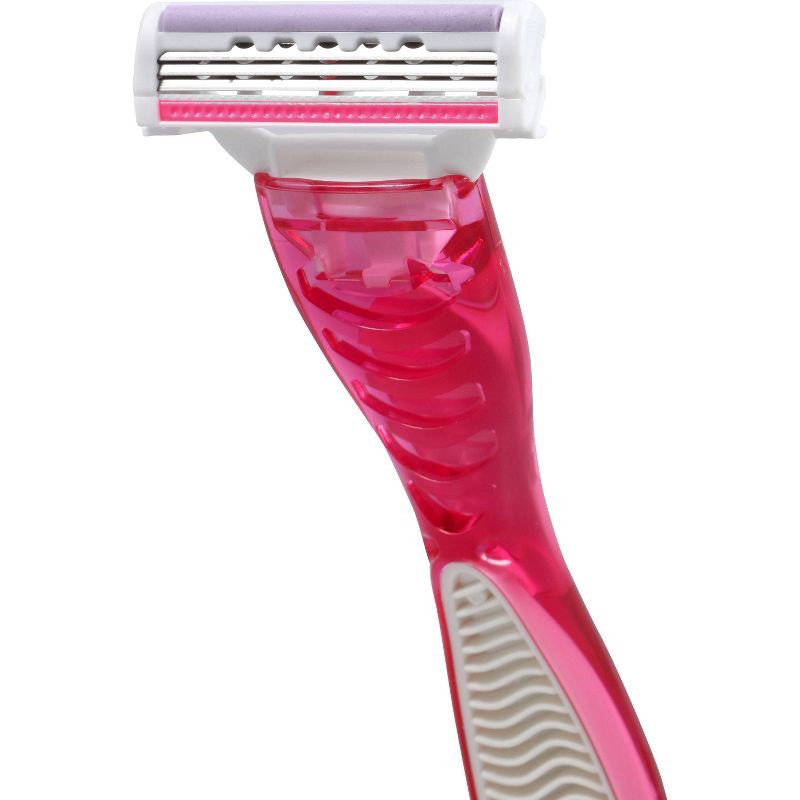 slide 4 of 7, Women's Triple Blade Disposable Razor 4ct - up&up™, 4 ct