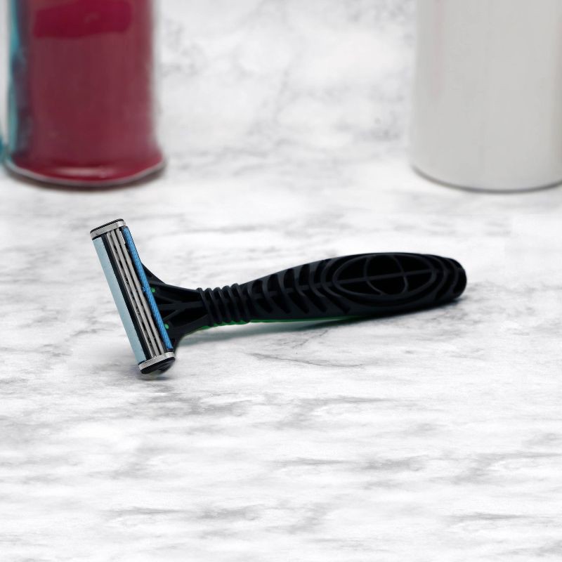 slide 6 of 8, Men's Triple Blade Sensitive Skin Disposable Razor - 8ct - up&up™, 8 ct