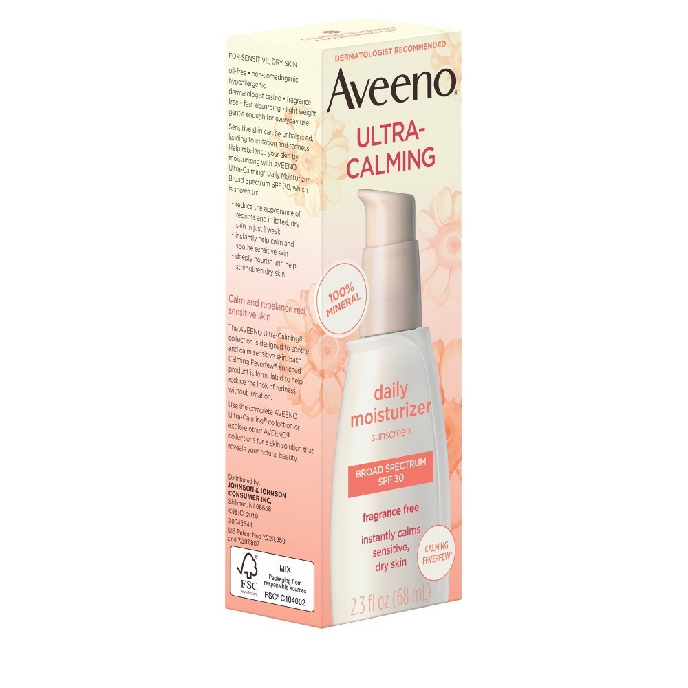 slide 9 of 11, Aveeno Ultra-Calming Daily Facial Moisturizer - SPF, 30 x 2.3 fl oz