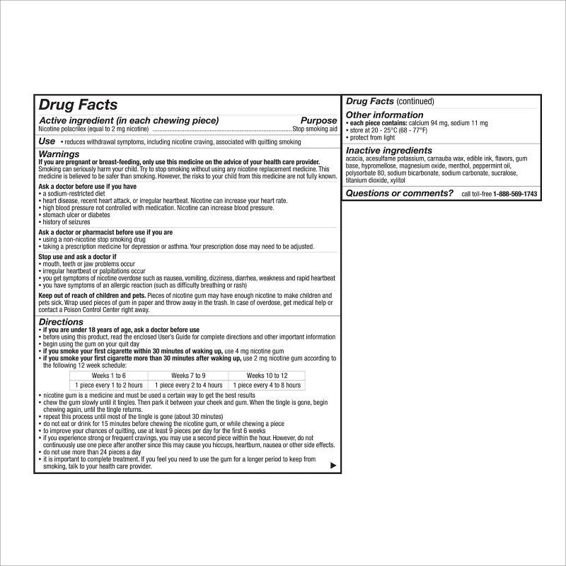 slide 2 of 9, Nicorette 2mg Stop Smoking Aid Nicotine Gum - Spearmint Burst - 160ct, 