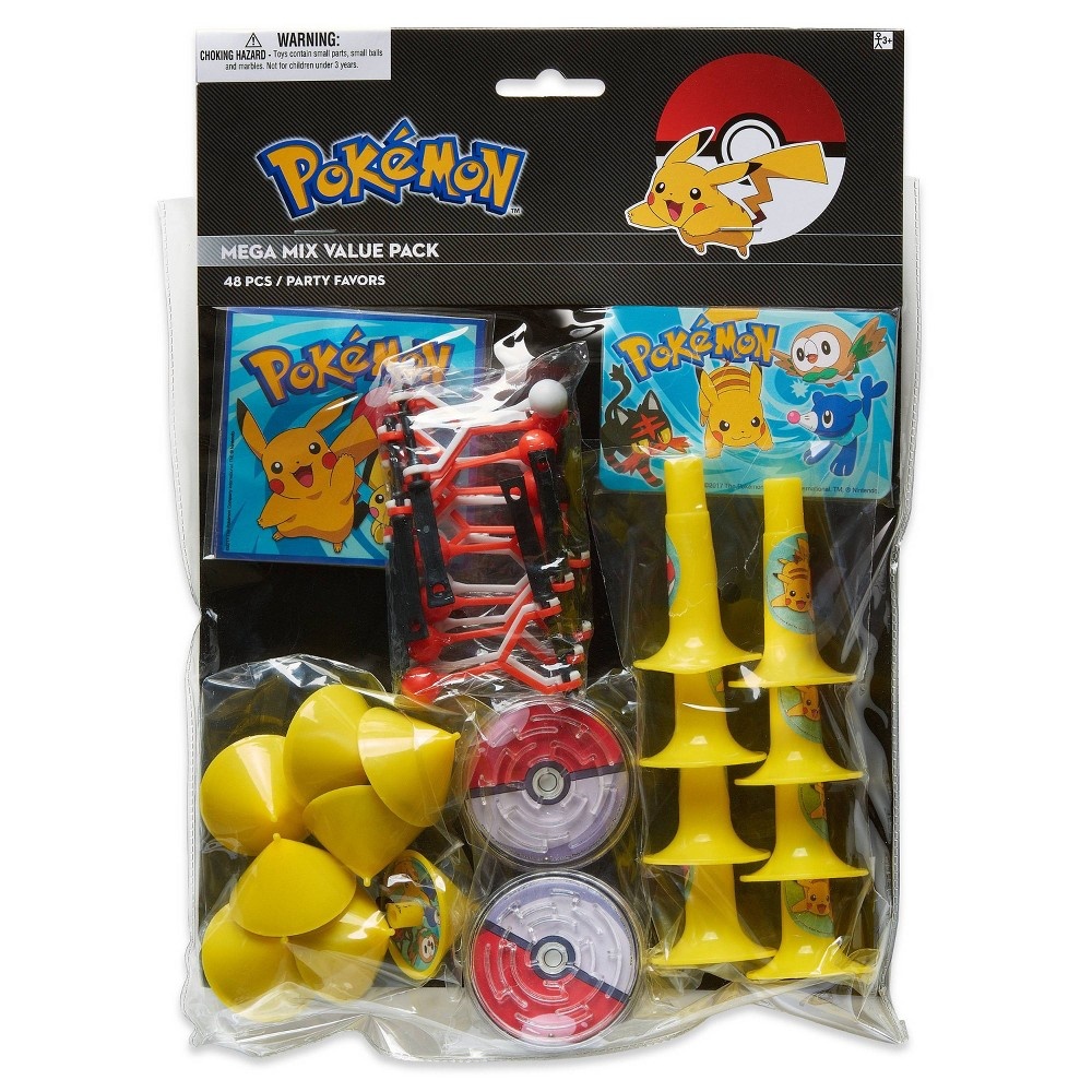 slide 2 of 3, Pokemon Party Favor Pack - American Greetings, 48 ct