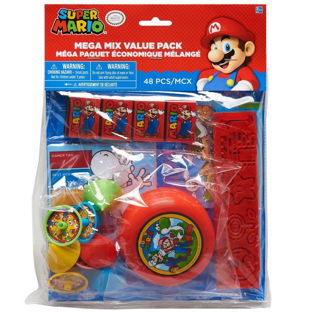 slide 2 of 2, Super Mario Brothers Favor Pack, 48 ct