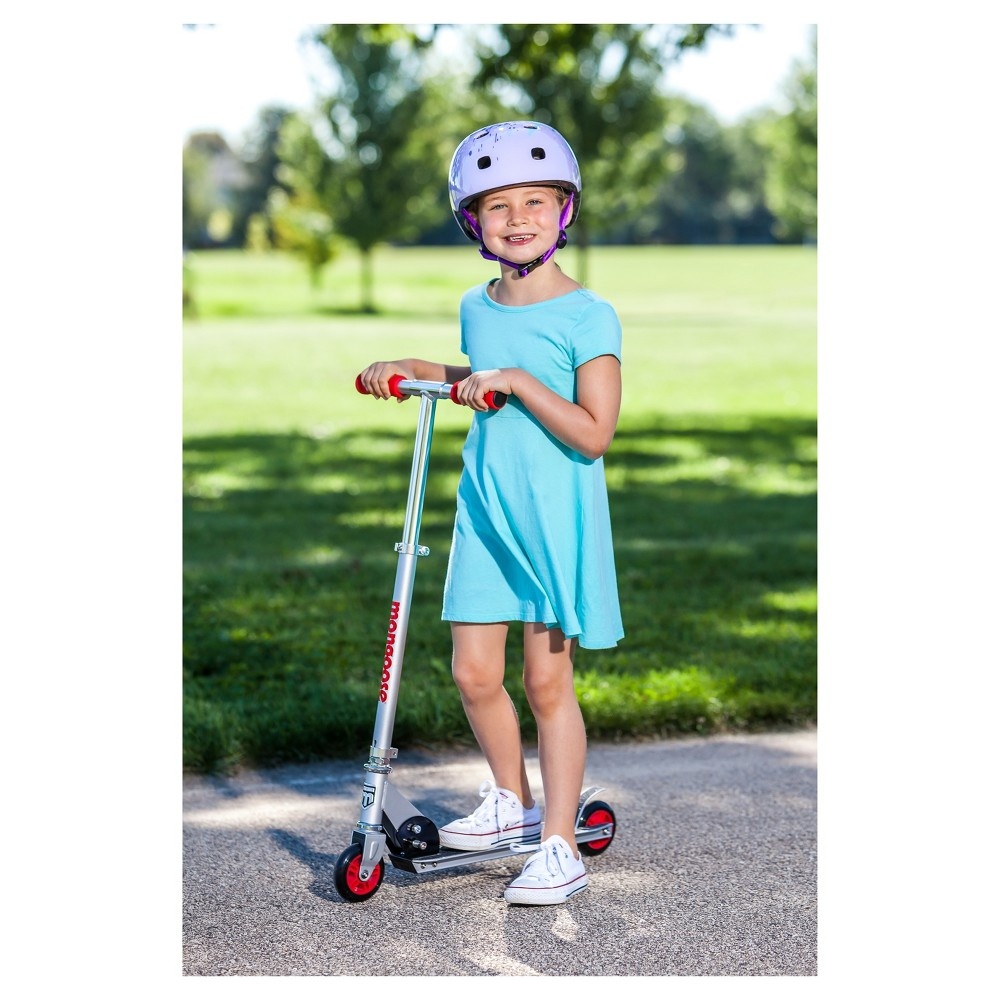 slide 9 of 9, Mongoose Force 1.0 Folding Scooter - Silver/Red, 1 ct