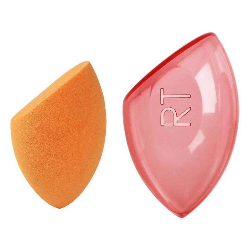 slide 2 of 8, Real Techniques Miracle Complexion Makeup Sponge + Travel Case, 1 ct