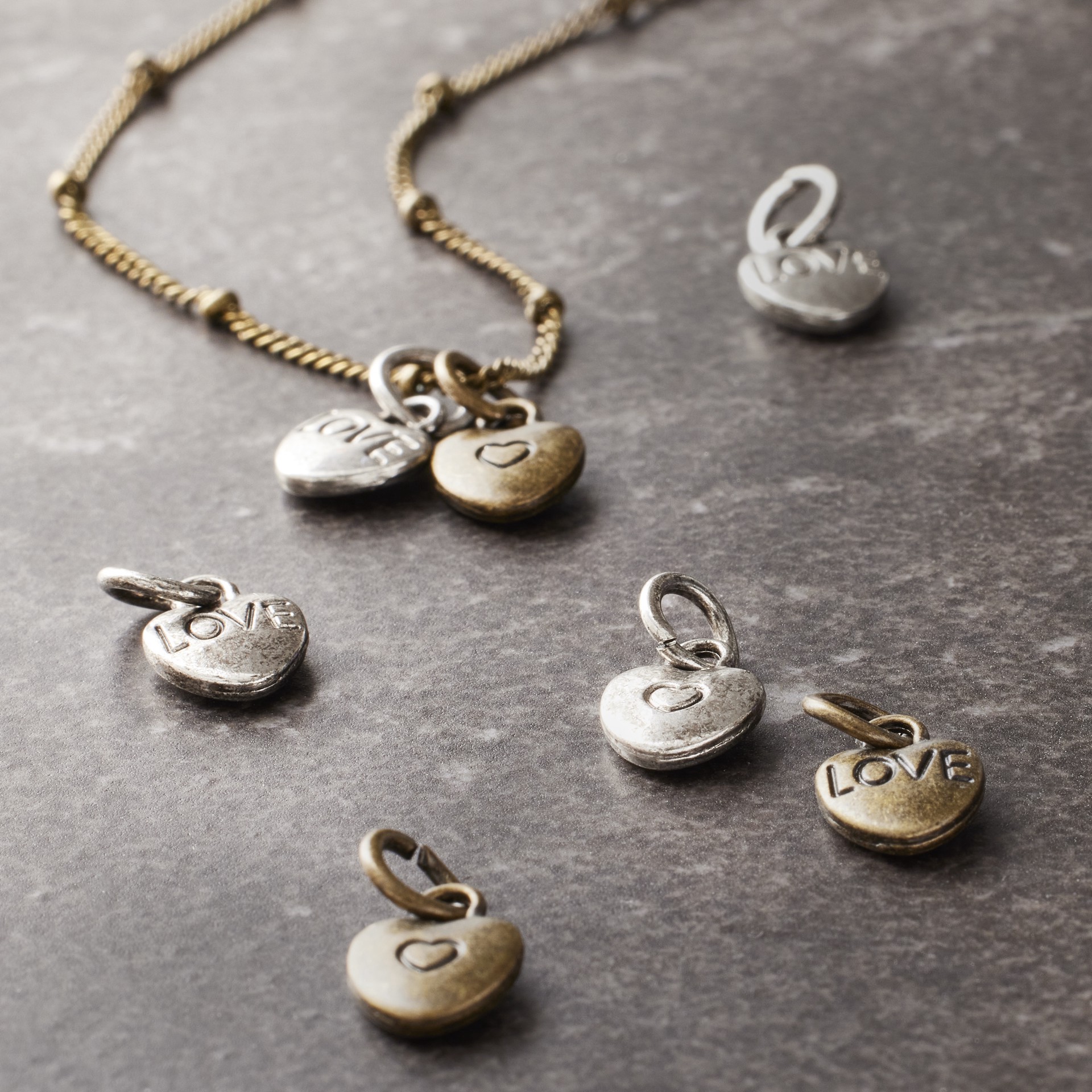 slide 3 of 3, Metal Heart-Shaped Charm Set By Bead Landing, 1 ct