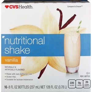 slide 1 of 1, CVS Health Adult Nutritional Shake 8 Oz, 16ct, Vanilla, 16 ct