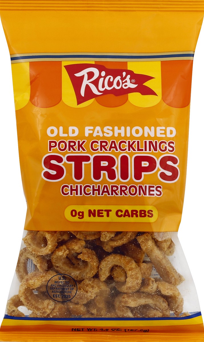 slide 1 of 5, Rico's Pork Cracklings 4.5 oz, 4.5 oz