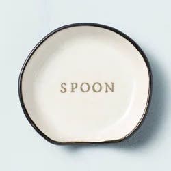 Stoneware Spoon Rest Cream/Black - Hearth & Hand with Magnolia