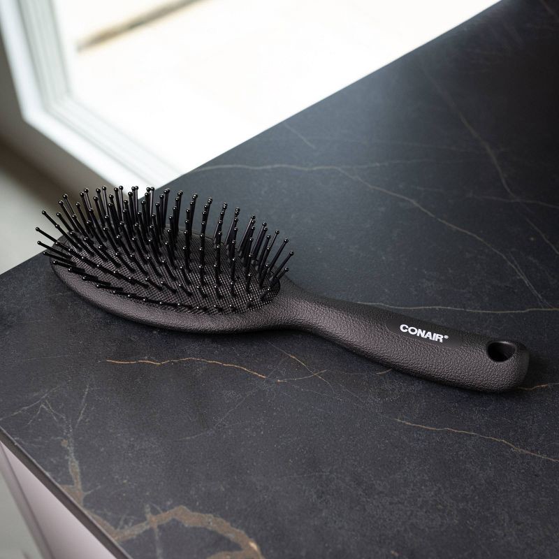 slide 2 of 4, CONAIRMAN Cushion Nylon Bristle Hair Brush - All Hair - Black, 1 ct