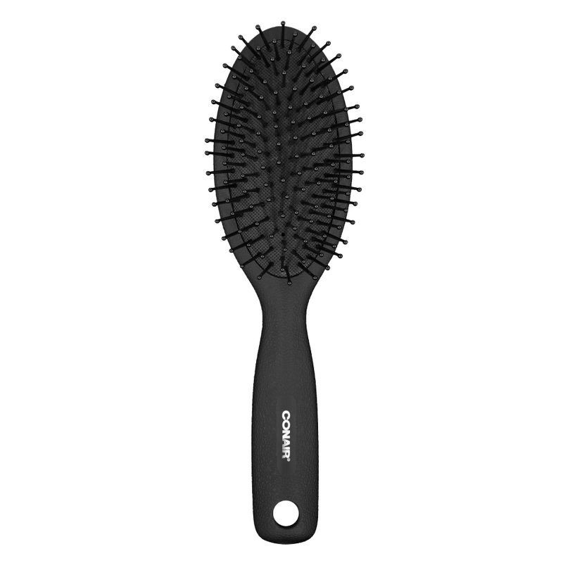 slide 2 of 5, CONAIRMAN Cushion Nylon Bristle Hair Brush - All Hair - Trial Size - Black, 1 ct