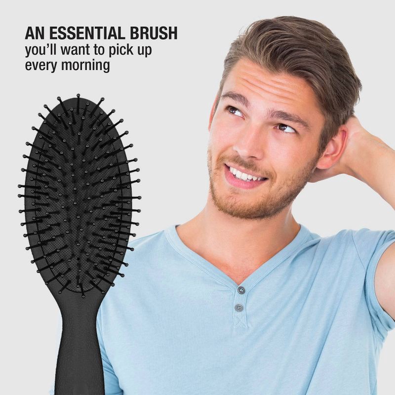 slide 5 of 5, CONAIRMAN Cushion Nylon Bristle Hair Brush - All Hair - Trial Size - Black, 1 ct