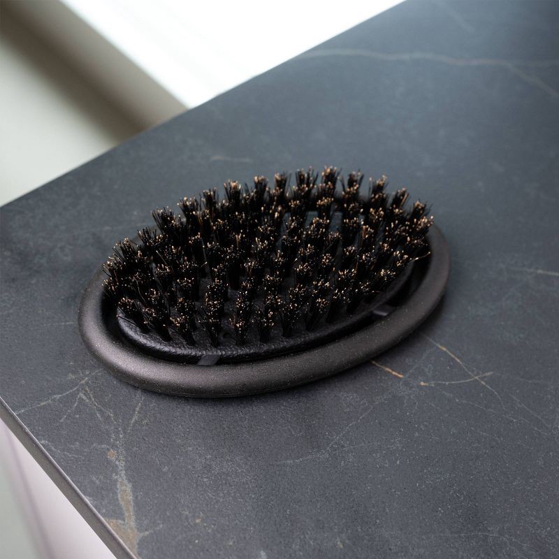 slide 2 of 6, CONAIRMAN Cushion Boar Bristle All-Purpose Hair Brush - All Hair - Trial Size - Black, 1 ct